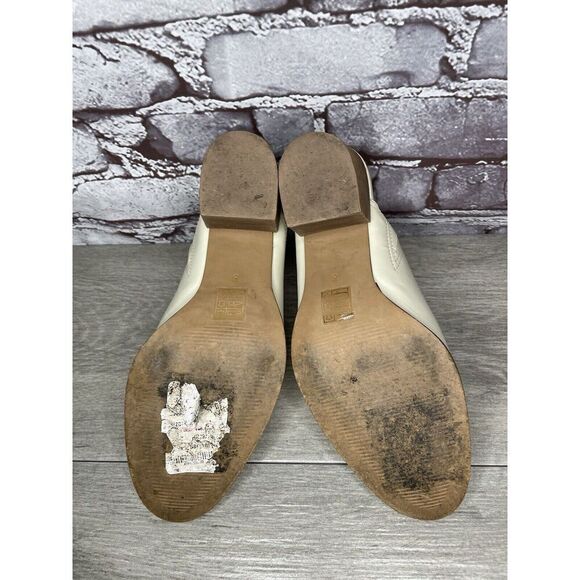 Madewell The Harper Ivory Leather Mules Stacked Heels Women 8M US/39EU J8560 - Picture 6 of 16